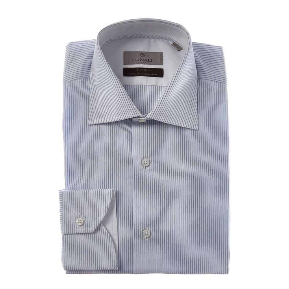 Canali Mens  Dress Shirt, Blue